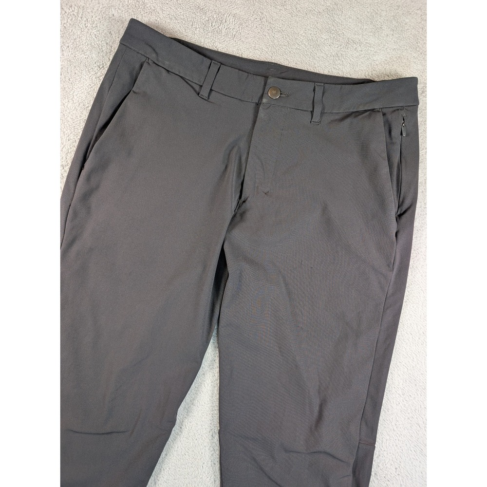 Lululemon Commission Slim Fit Pant Warpstreme Charcoal Grey‎ Mens 33x31 Tapered
